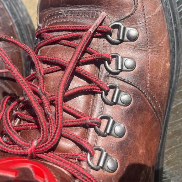 Authentic Gucci Interlocking GG Logo Leather Hiking Boots Brown Shoes 368496 - Picture 8 of 16